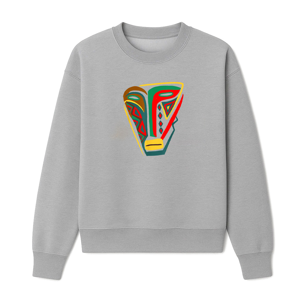 Mask Outsider Art Abstract Graphic Sweatshirts - Image 4