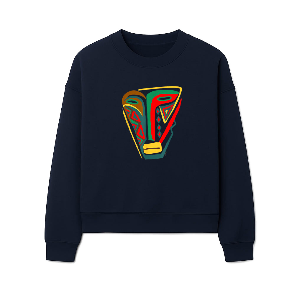 Mask Outsider Art Abstract Graphic Sweatshirts - Image 5