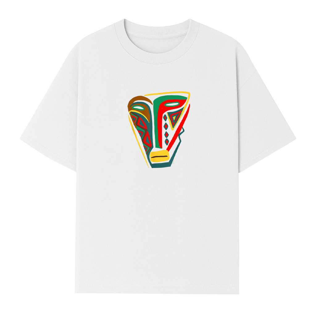Mask Outsider Art Abstract Graphic T-Shirt