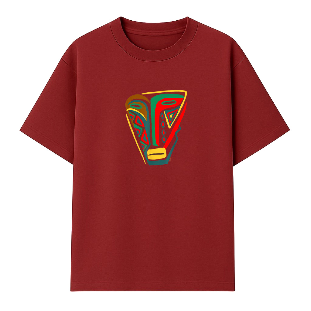 Mask Outsider Art Abstract Graphic T-Shirt - Image 6