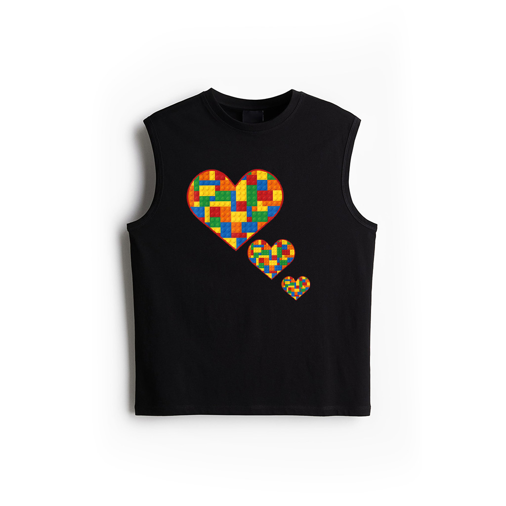 Master Builder Block Brick Building Heart Valentines Day Tank Top