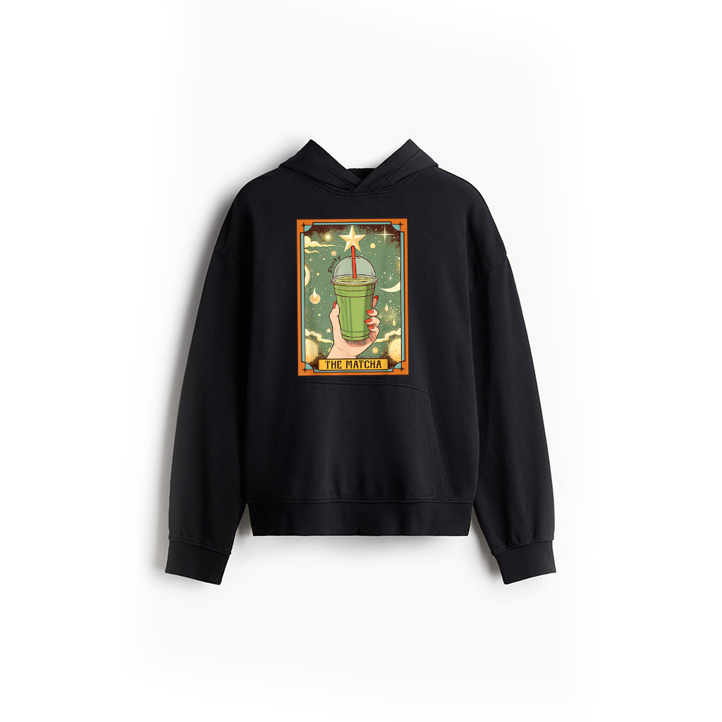 Matcha Lover But First Matcha Time The Matcha Tarot Card Hoodie