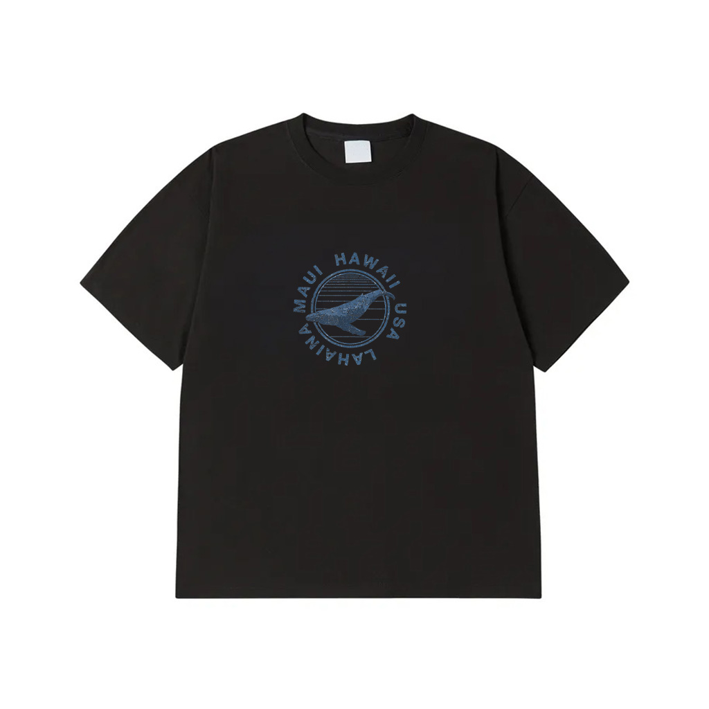 Maui Hawaii Lahaina Vintage Whale Retro T-Shirt