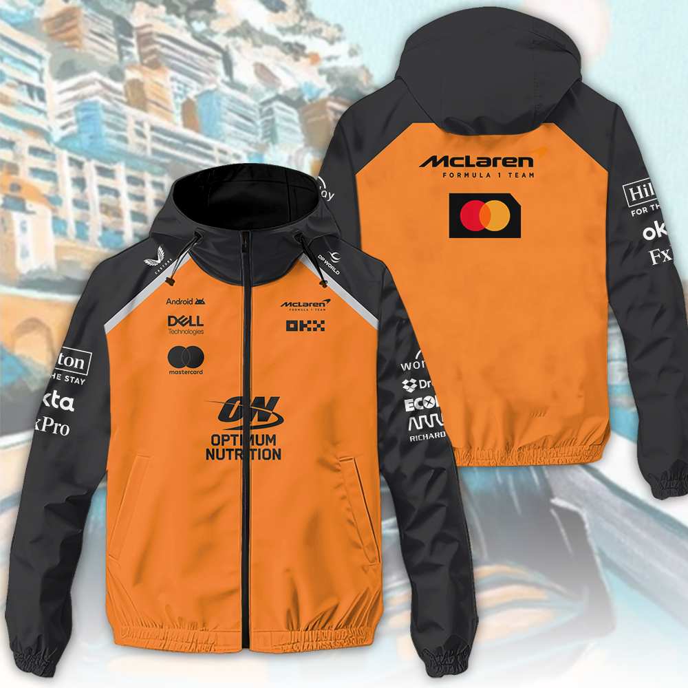 Mclaren Racing F1 Style Windbreaker Jacket For Fans