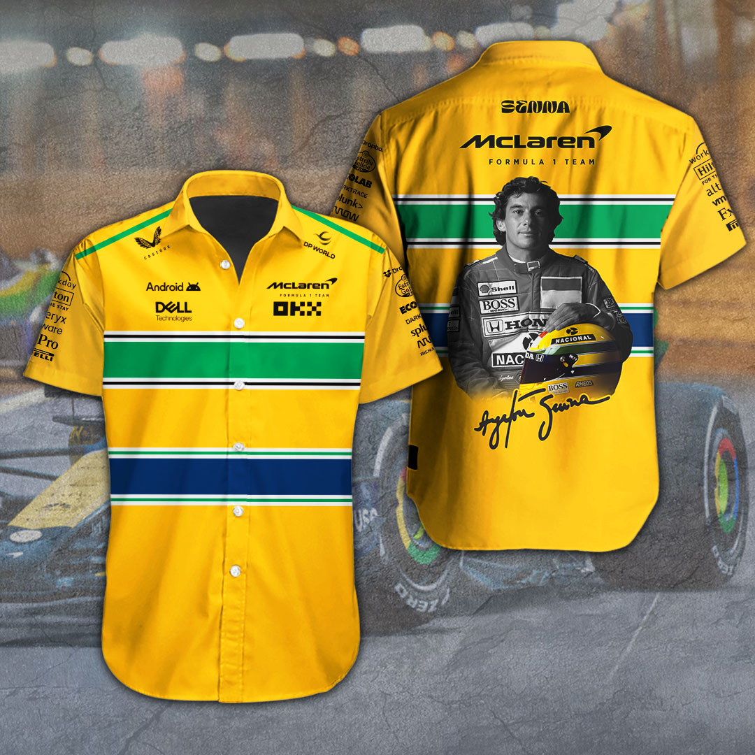 Mclaren X Ayrton Senna F1 Racing Hawaiian Shirt Gifts For Fans