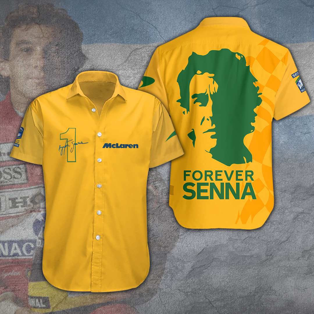 Mclaren X Ayrton Senna F1 Racing Hawaiian Shirt Gifts For Fans
