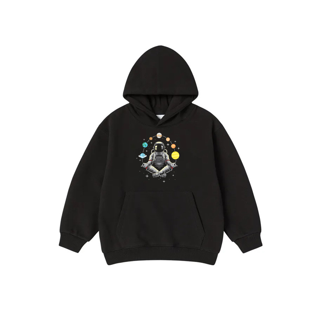 Meditating Astronaut Galaxy Spaceman Astronomer Cosmos Hoodie