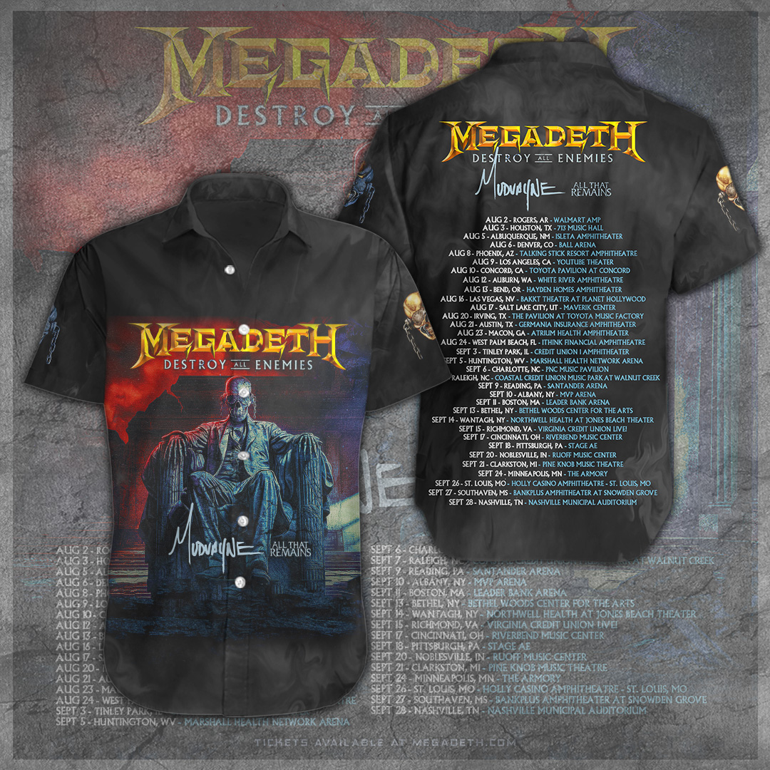 Megadeth Music Hawaiian Shirt Gifts For Fans