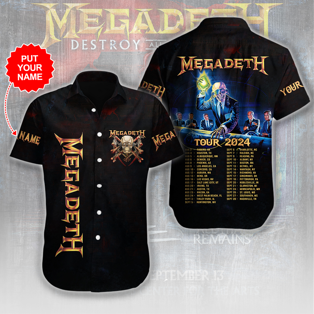 Megadeth Music Hawaiian Shirt Gifts For Fans