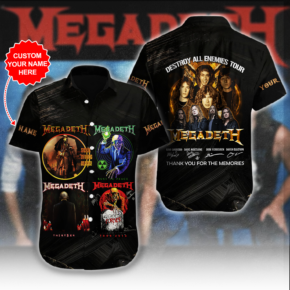Megadeth Music Hawaiian Shirt Gifts For Fans