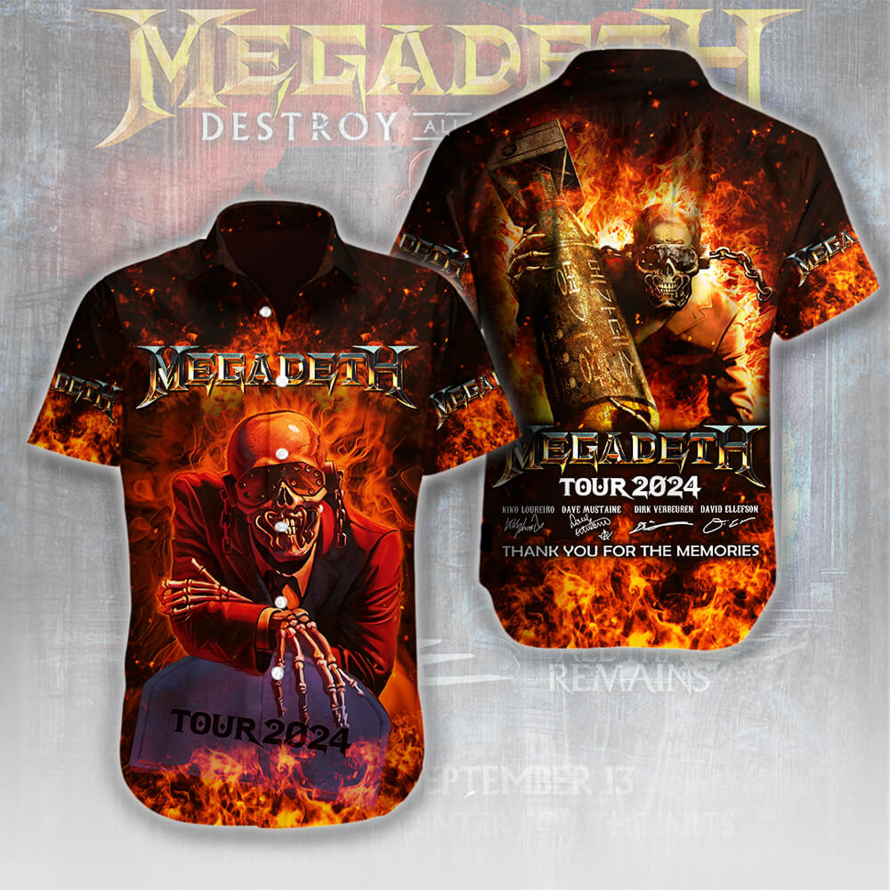 Megadeth Music Hawaiian Shirt Gifts For Fans