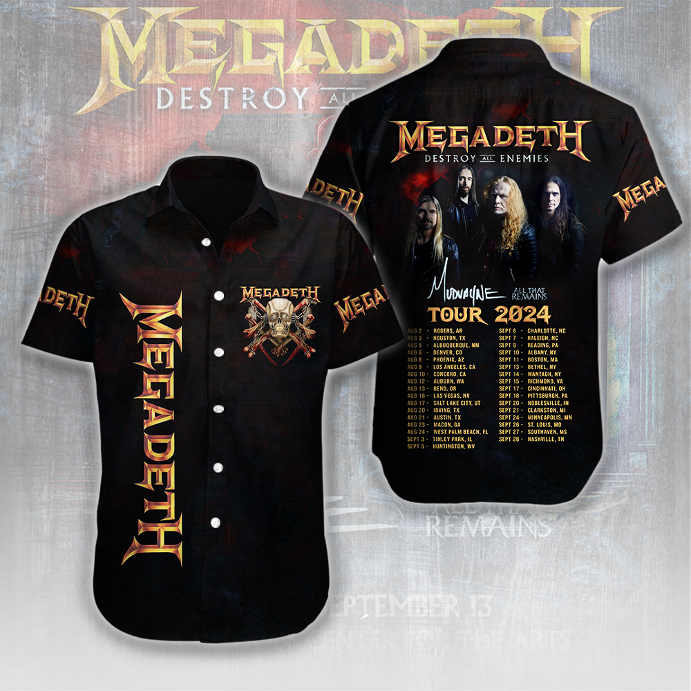 Megadeth Music Hawaiian Shirt Gifts For Fans