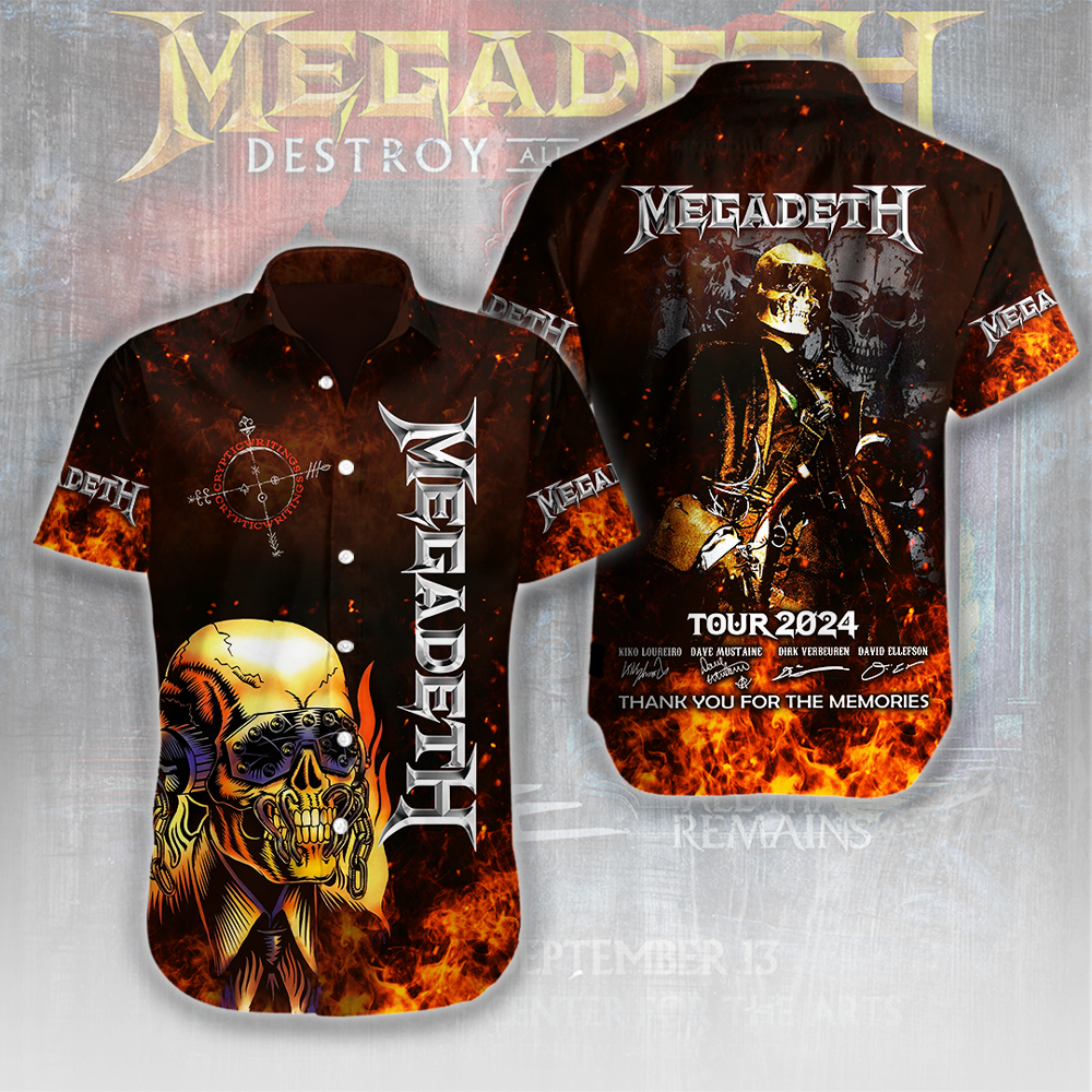 Megadeth Music Hawaiian Shirt Gifts For Fans