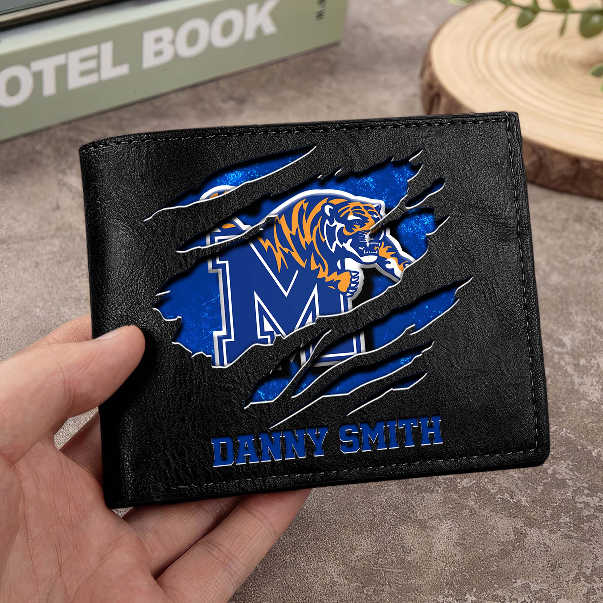 Memphis Tigers Men Wallet Custom Your Name, Football Team Men Wallet For Fans, Gifts For Football Lovers