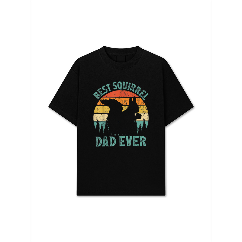 Mens Funny Squirrel Vintage Best Squirrel Dad Ever Father's Day T-Shirt