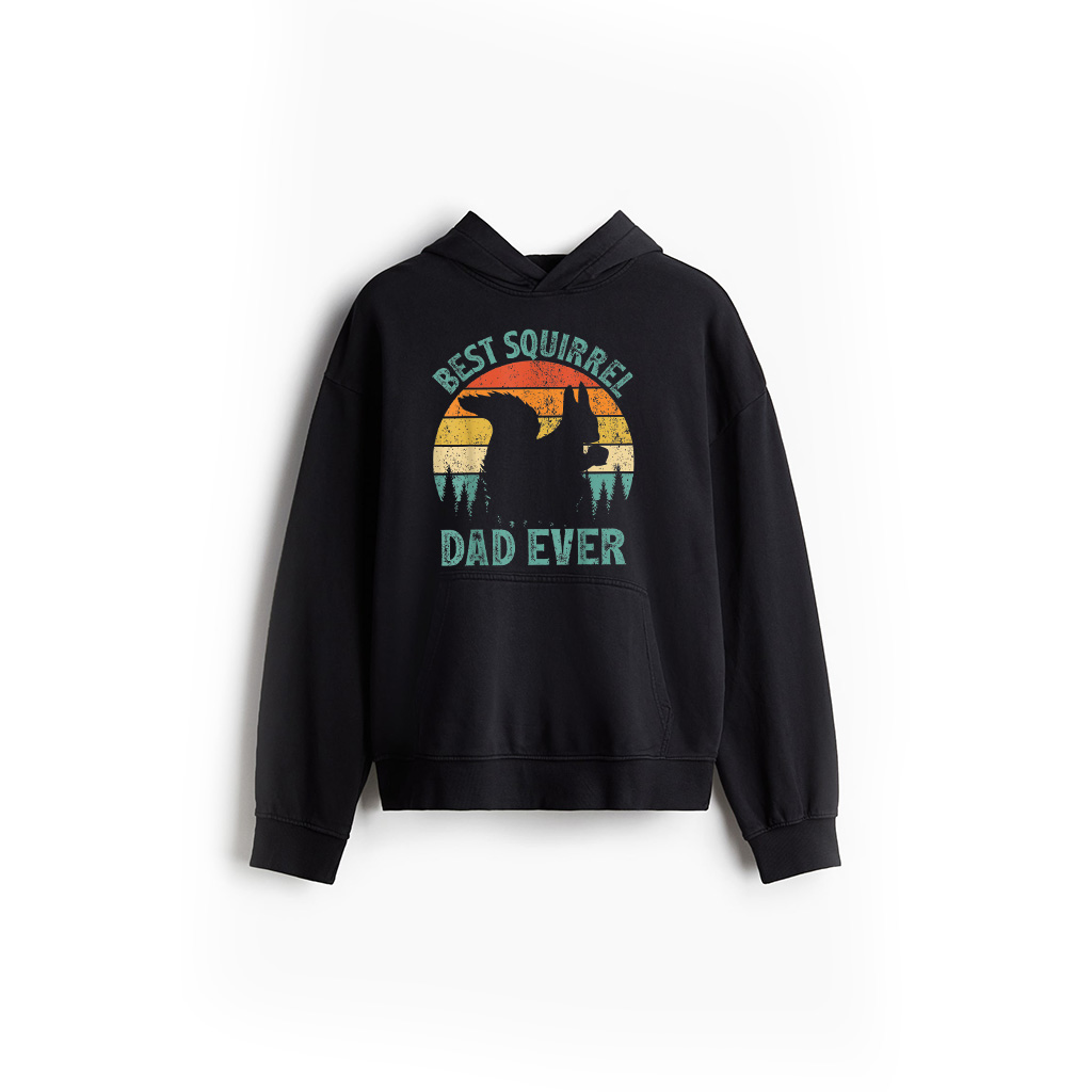 Mens Funny Squirrel Vintage Best Squirrel Dad Ever Father's Day Hoodie