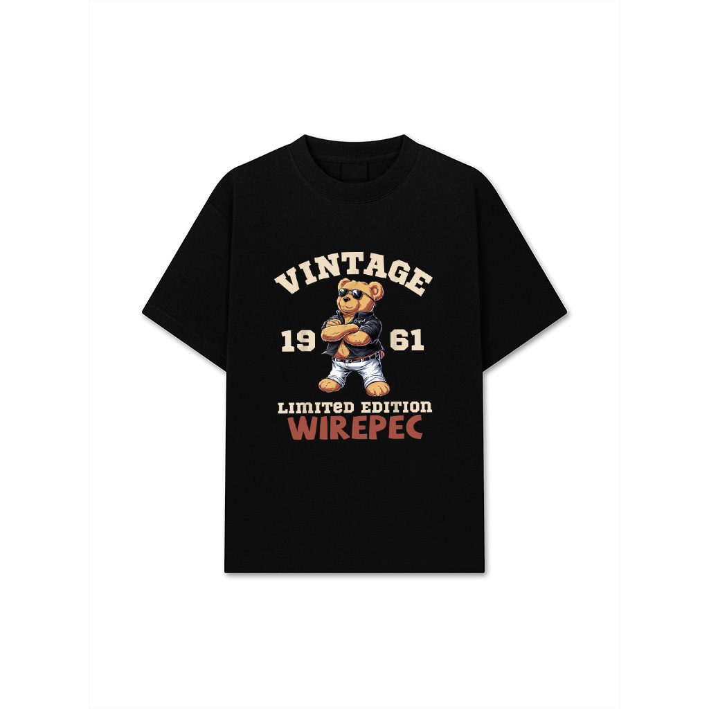 Mens Vintage 64Th Birthday 1961 Born Teddy Bear T-Shirt