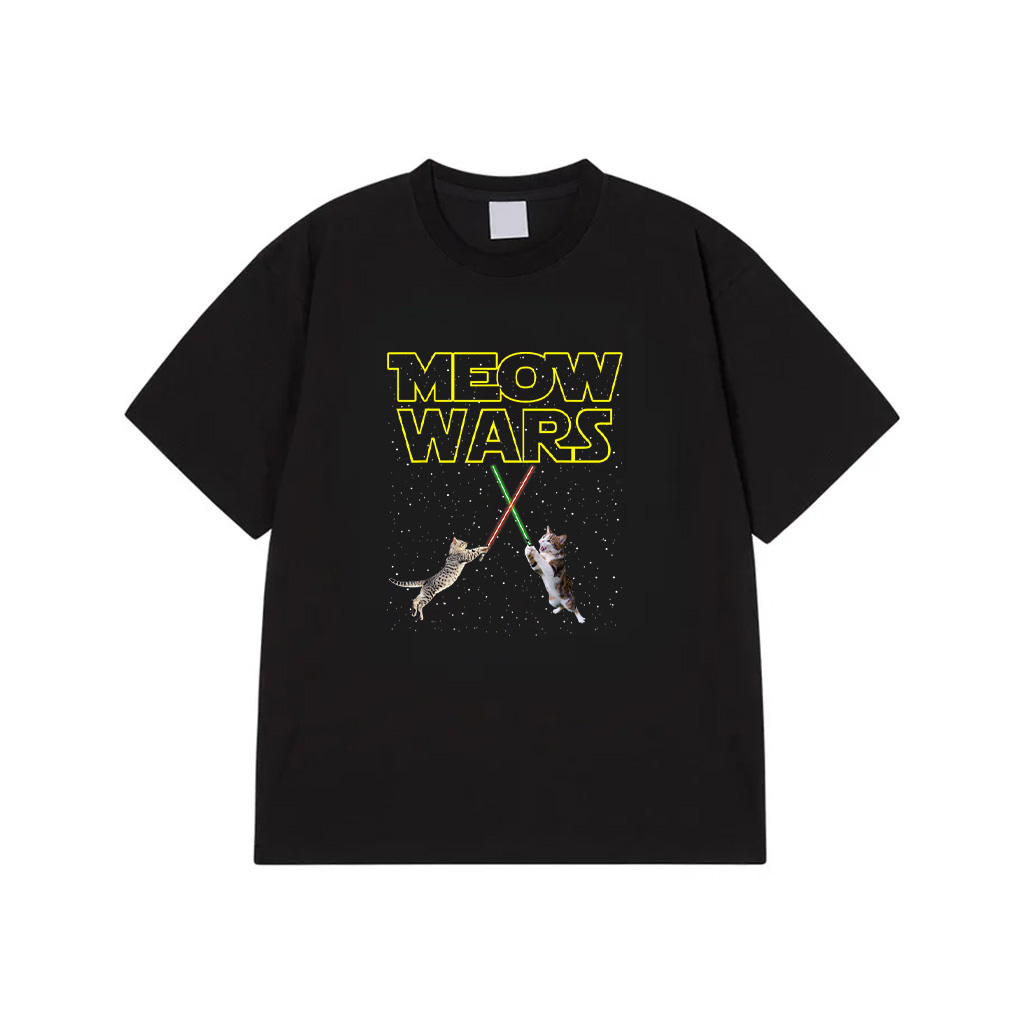 Meow Wars Cat T-Shirt Funny Gifts For Cats Lovers