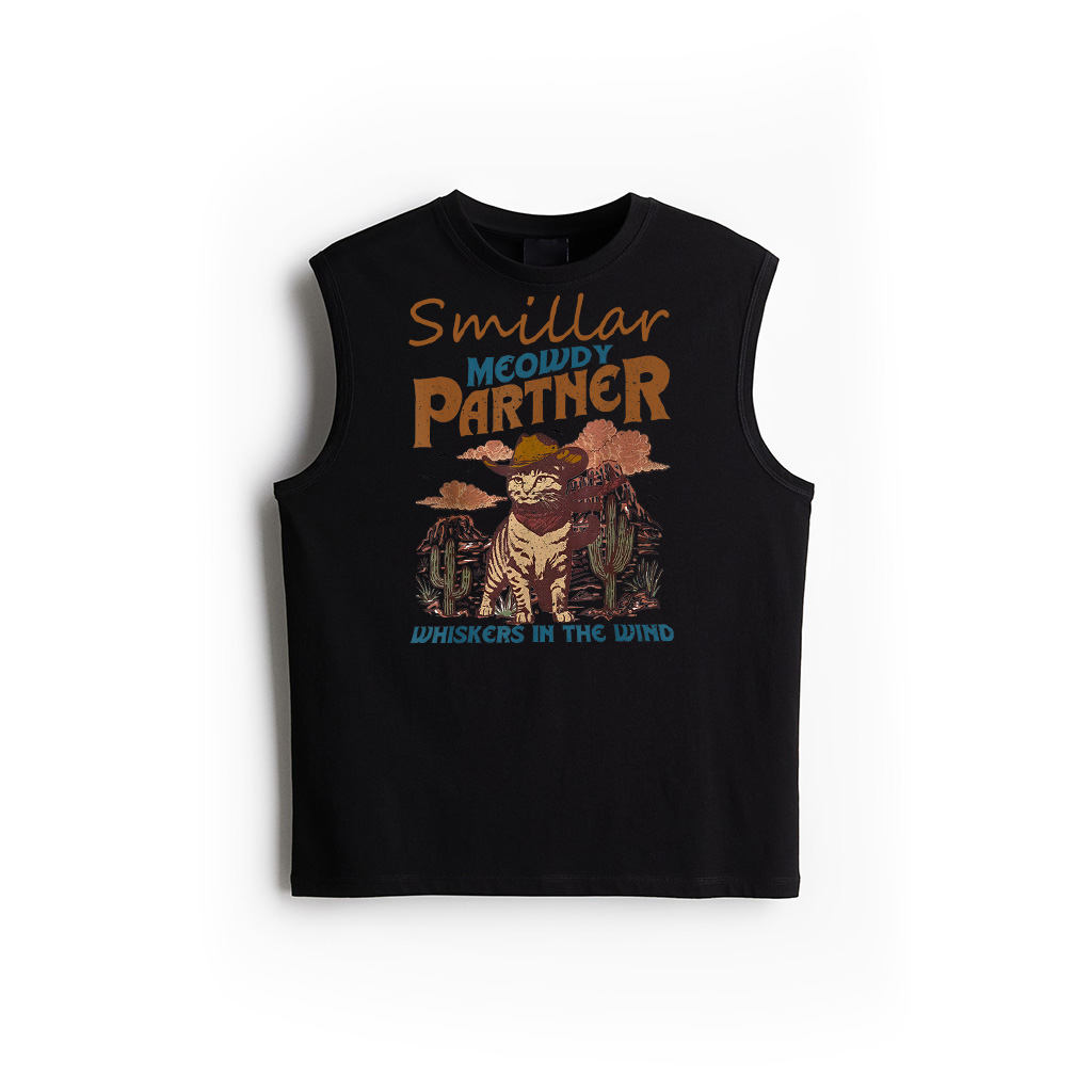 Meowdy Partner Cowboy Cat Vintage Tank Top
