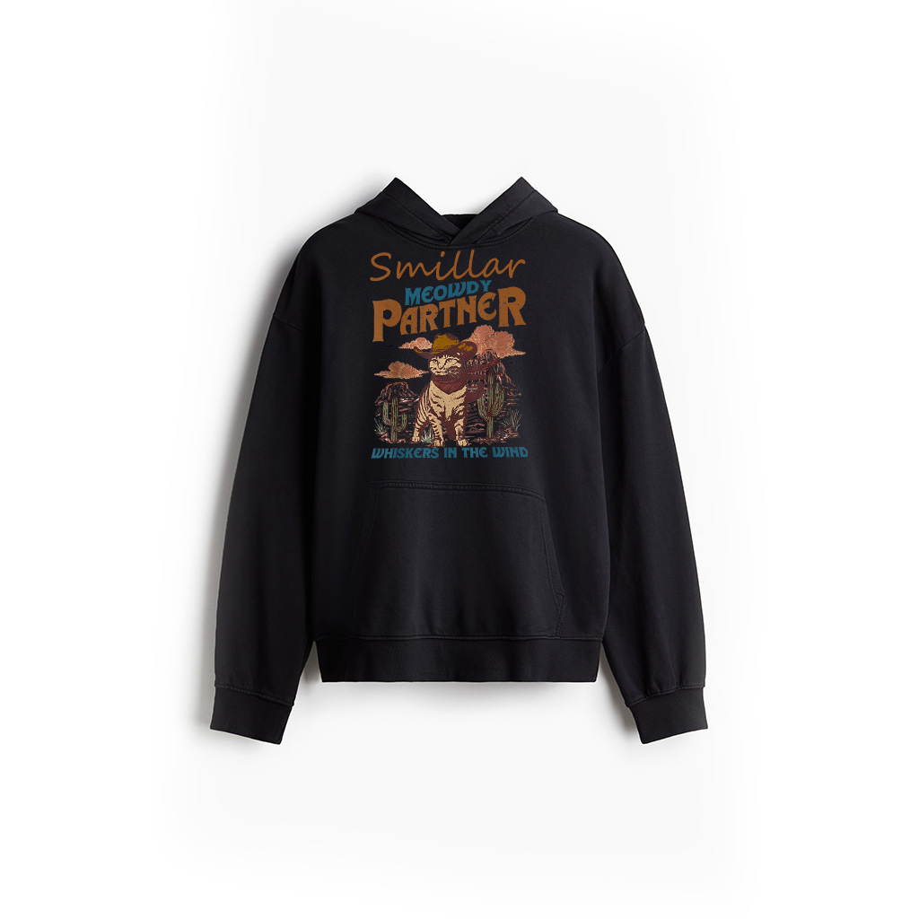 Meowdy Partner Cowboy Cat Vintage Hoodie