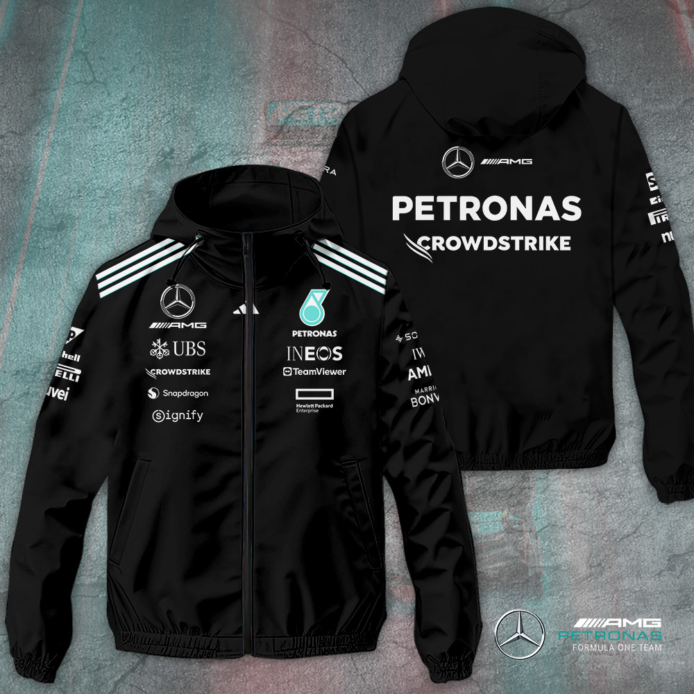 Mercedes AMG Petronas F1 Racing F1 Style Windbreaker Jacket For Fans