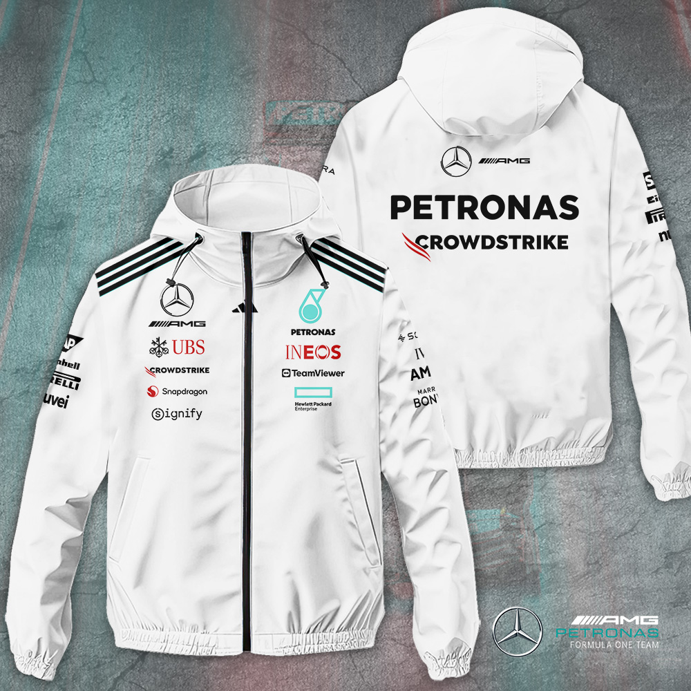 Mercedes AMG Petronas F1 Racing F1 Style Windbreaker Jacket For Fans