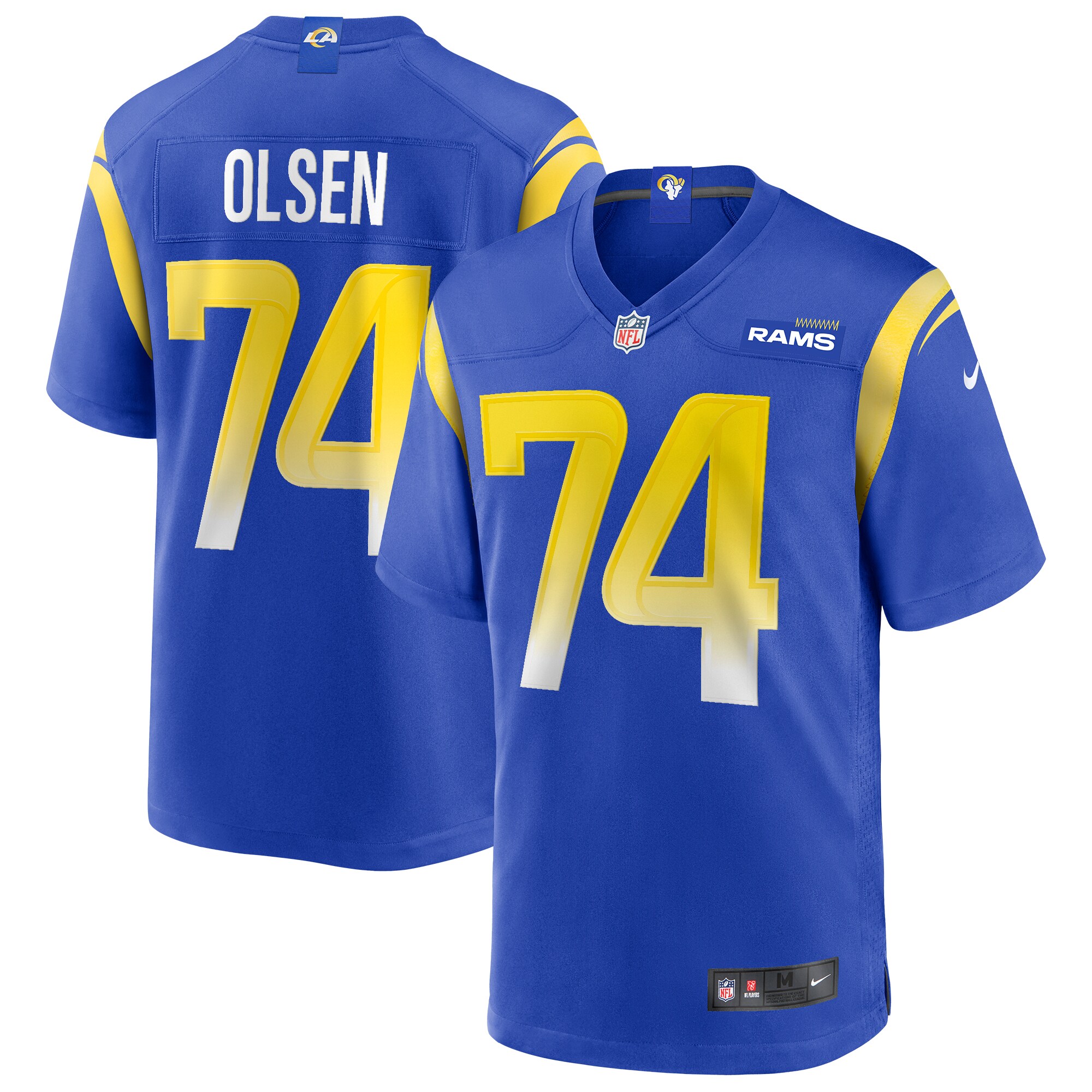 Merlin Olsen Los Angeles Rams Nike Game Retired Player Jersey   Royal
