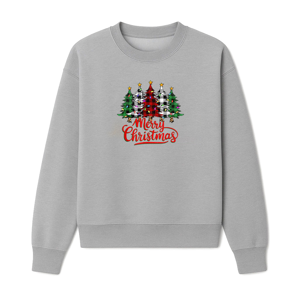 Merry Christmas Plaid Christmas Trees Vintage Sweatshirts 06-10-2025