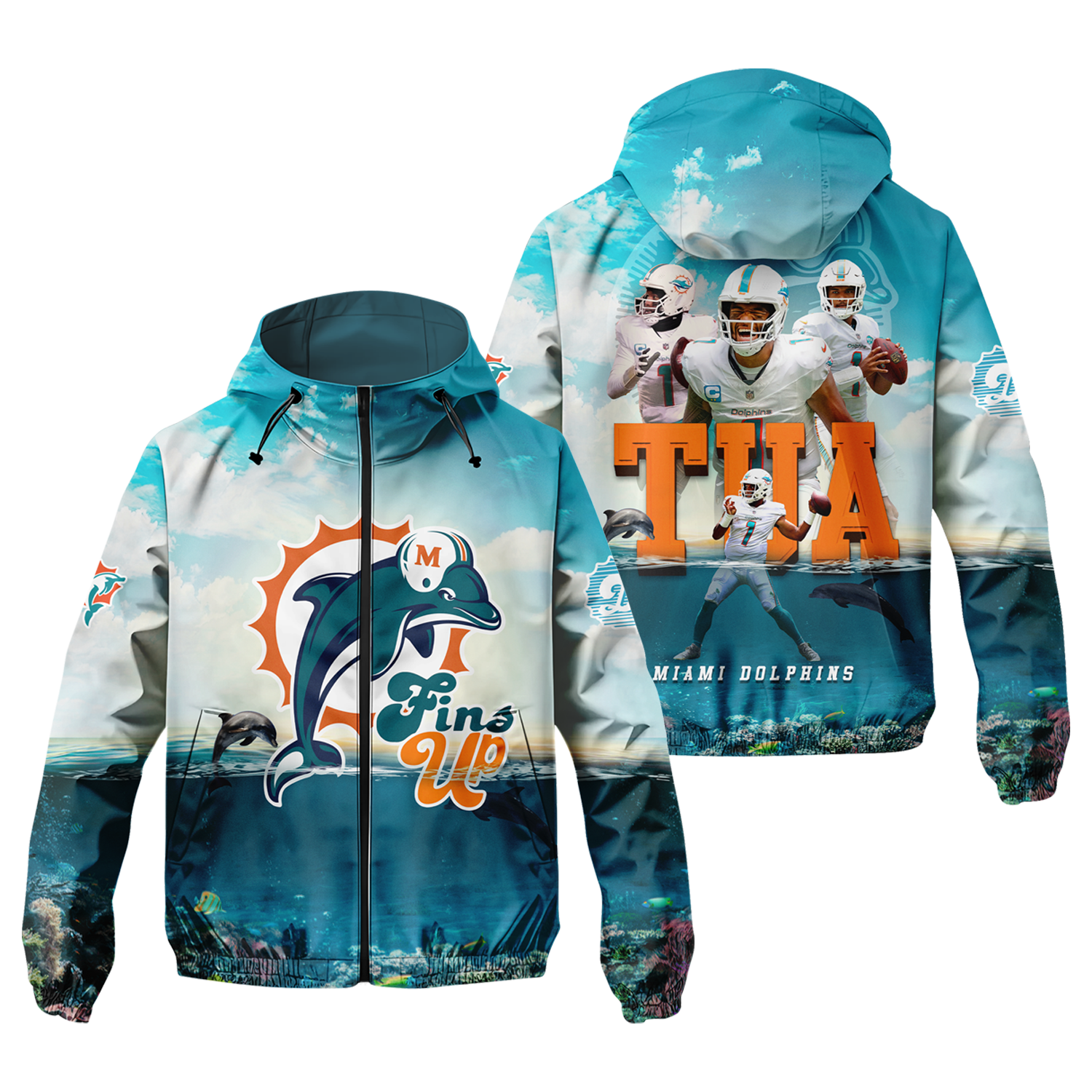 MIA Tua #1 Player Champions Windbreaker Jacket