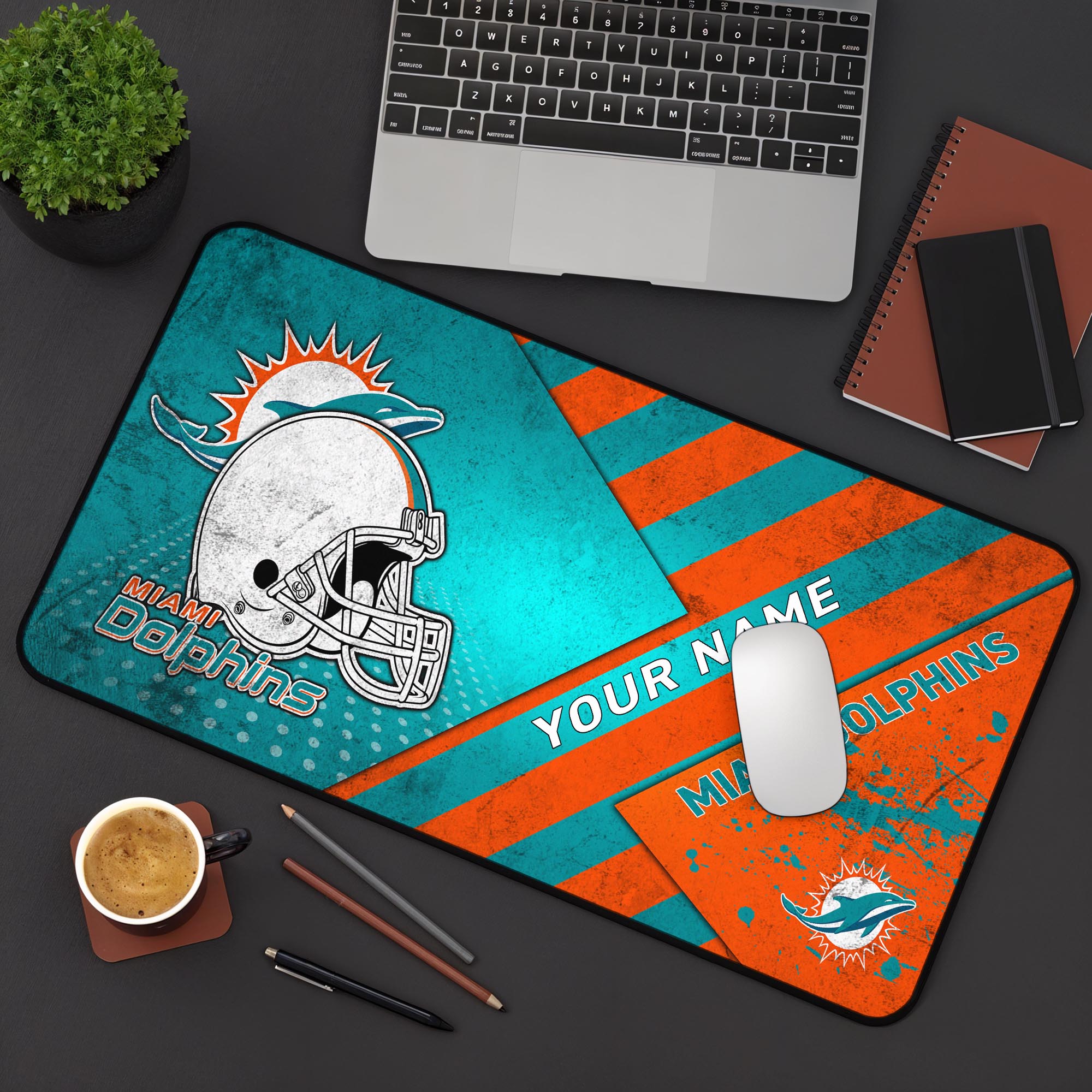 Miami Dolphins 2025 Version Mouse Pad Custom Printed, Sport Team Mouse Pad, Sport Gift For Fans