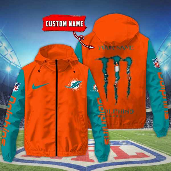 Miami Dolphins NFL Personalized Style Windbreaker Jacket For Fans