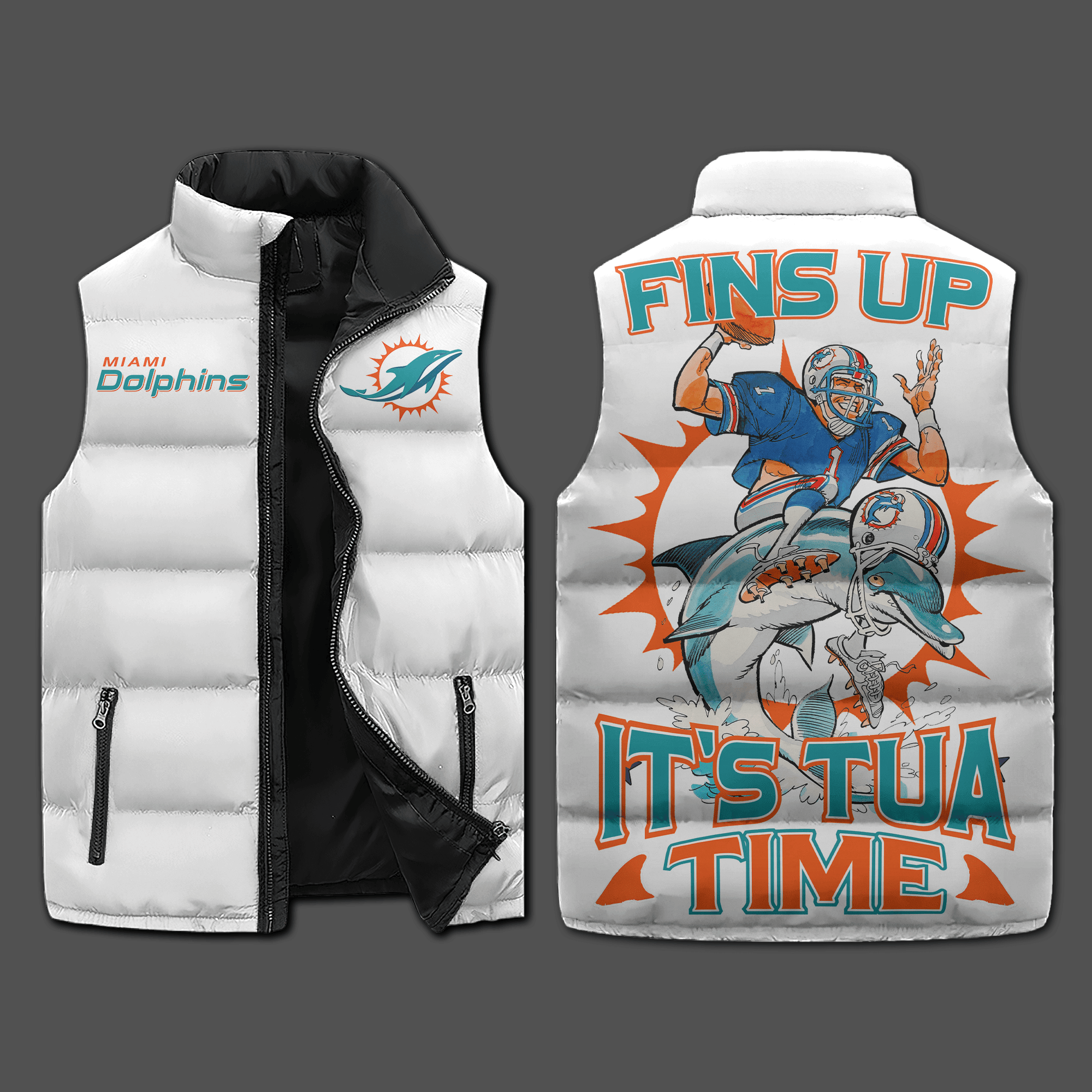 Miami Dolphins NFL Sleeveless Puffer Jacket