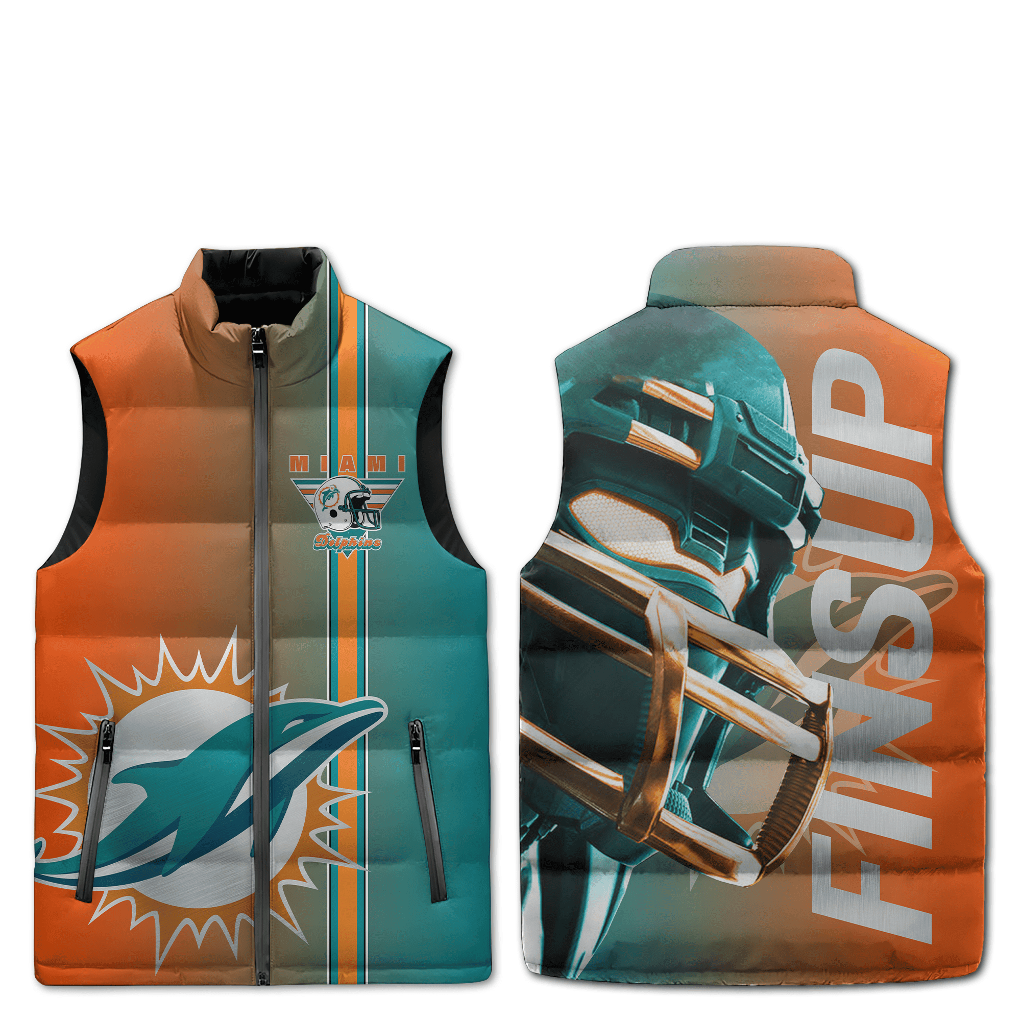 Miami Dolphins NFL Sleeveless Puffer Jacket