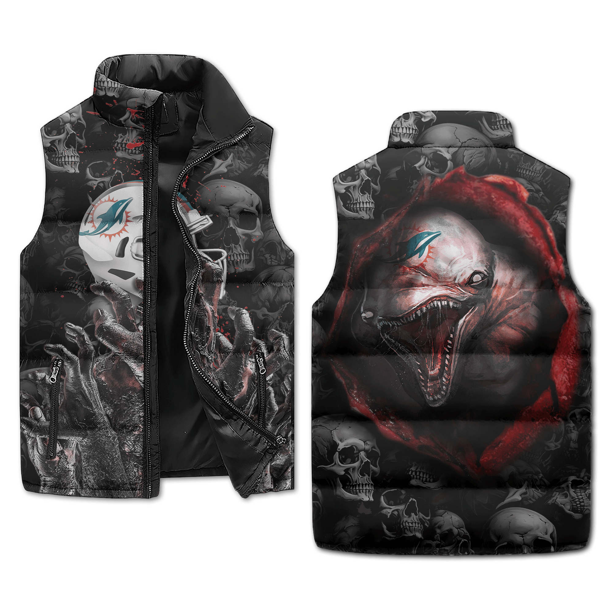 Miami Dolphins NFL Sleeveless Puffer Jacket