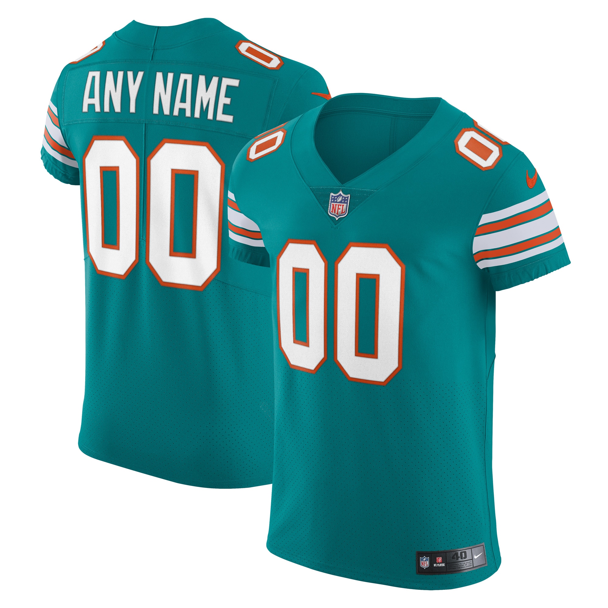 Miami Dolphins Nike Elite Vapor Untouchable Custom Jersey   Aqua