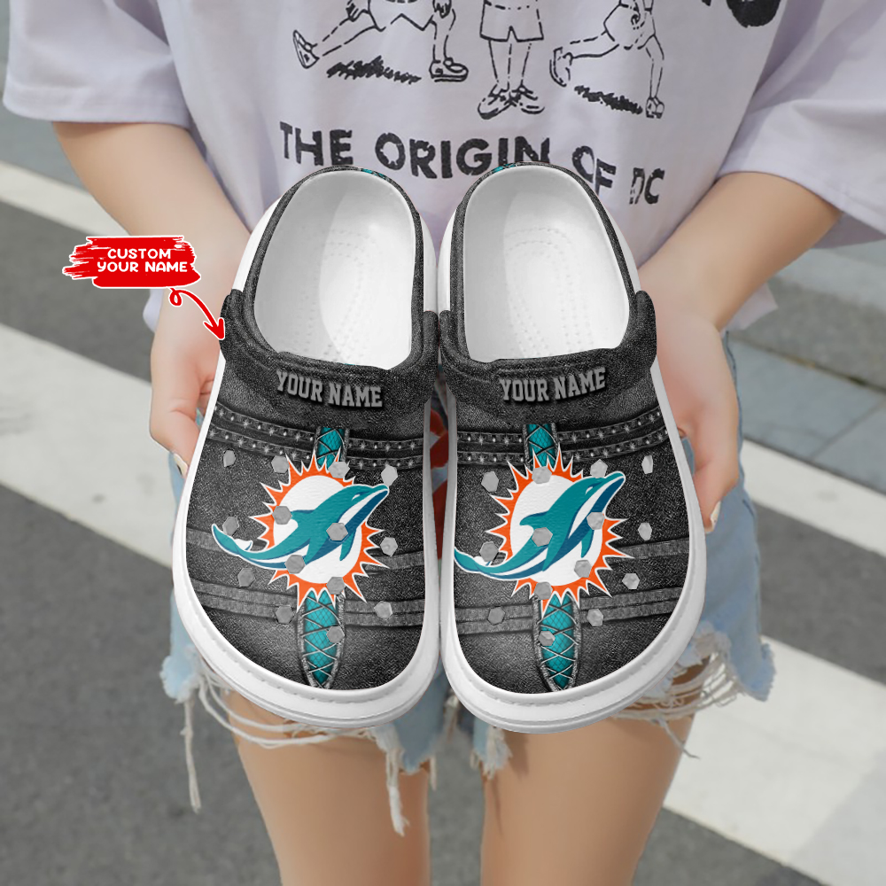 Miami Dolphins Personalized Limited Clog BGCR355