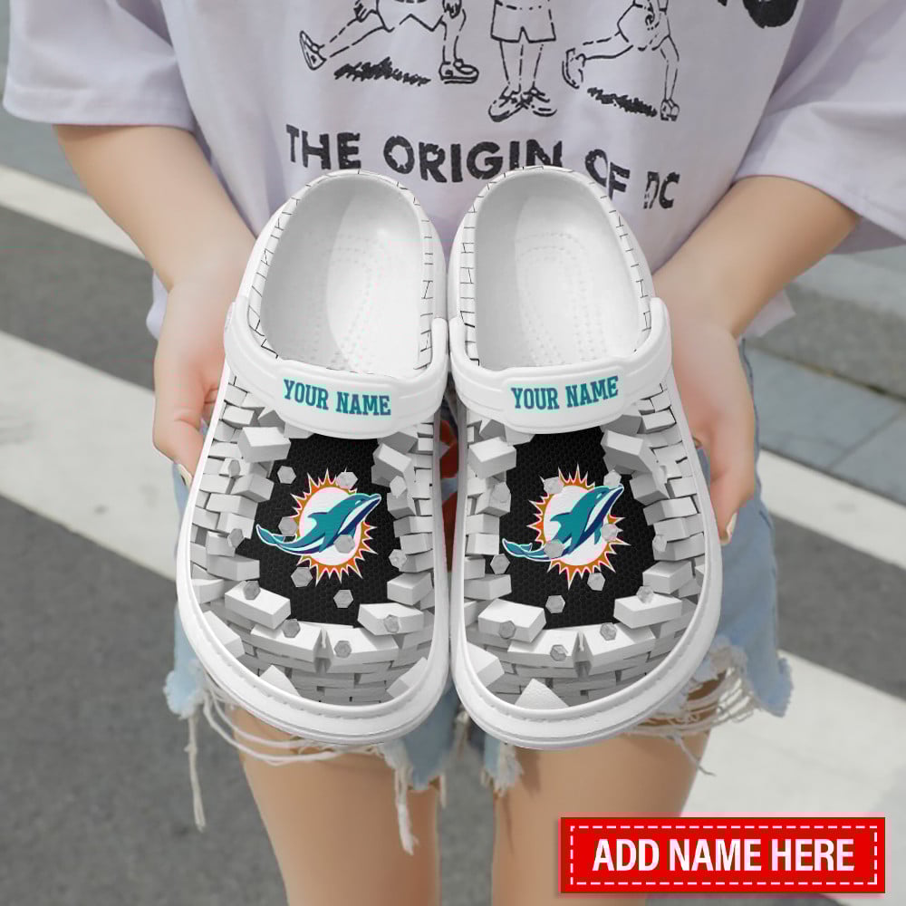 Miami Dolphins Personalized Limited Clog BGCR390