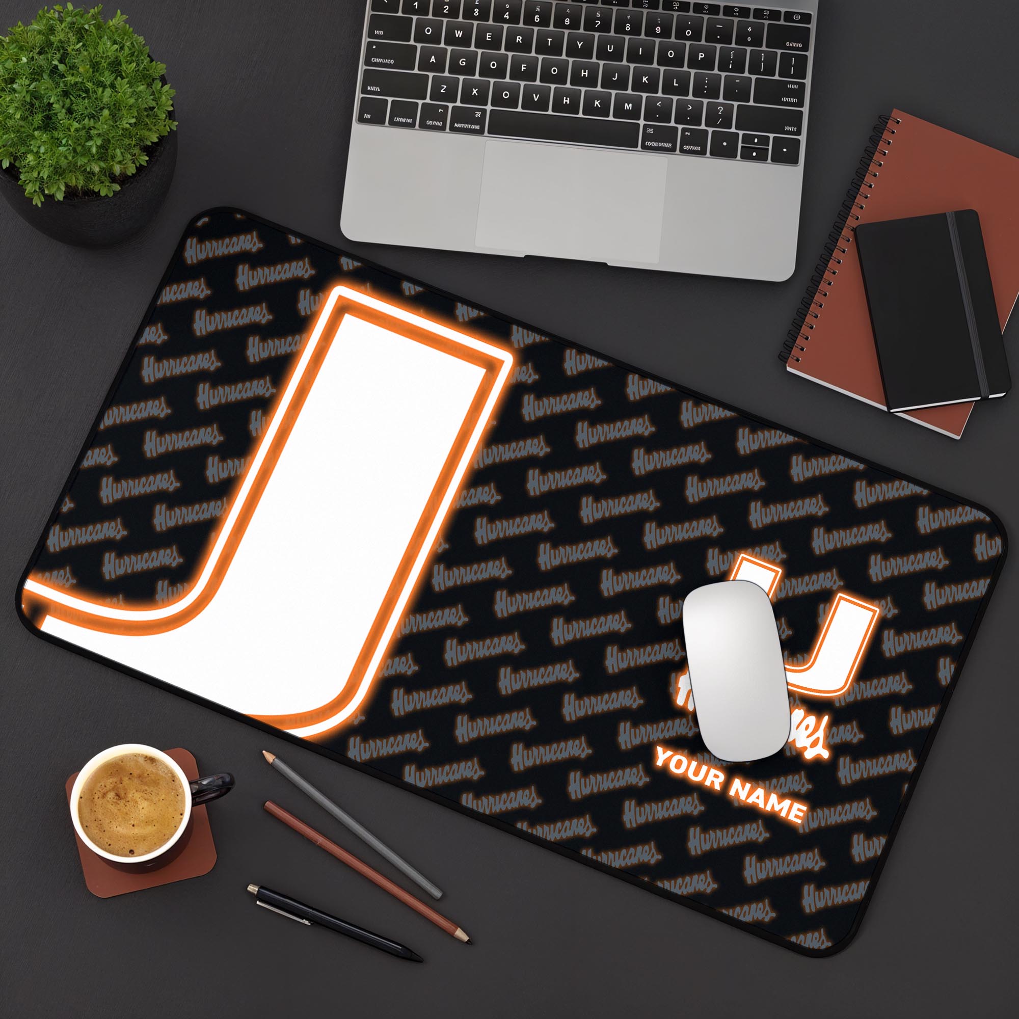 Miami Hurricanes 2025 Version Mouse Pad Custom Printed, Sport Team Mouse Pad, Sport Gift For Fans