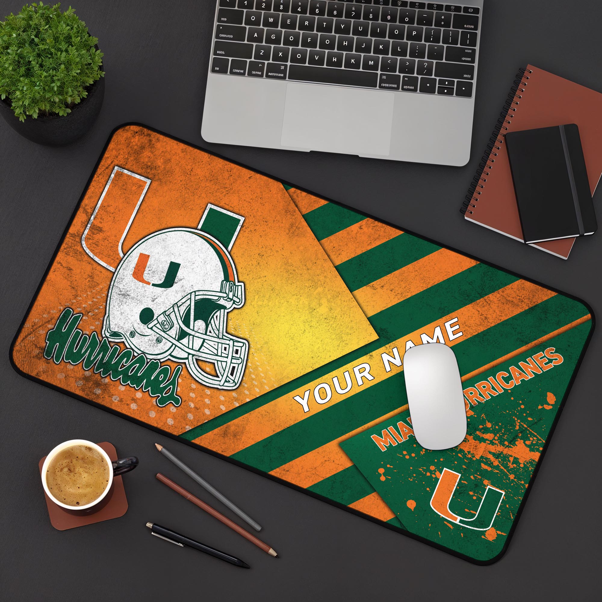 Miami Hurricanes 2025 Version Mouse Pad Custom Printed, Sport Team Mouse Pad, Sport Gift For Fans