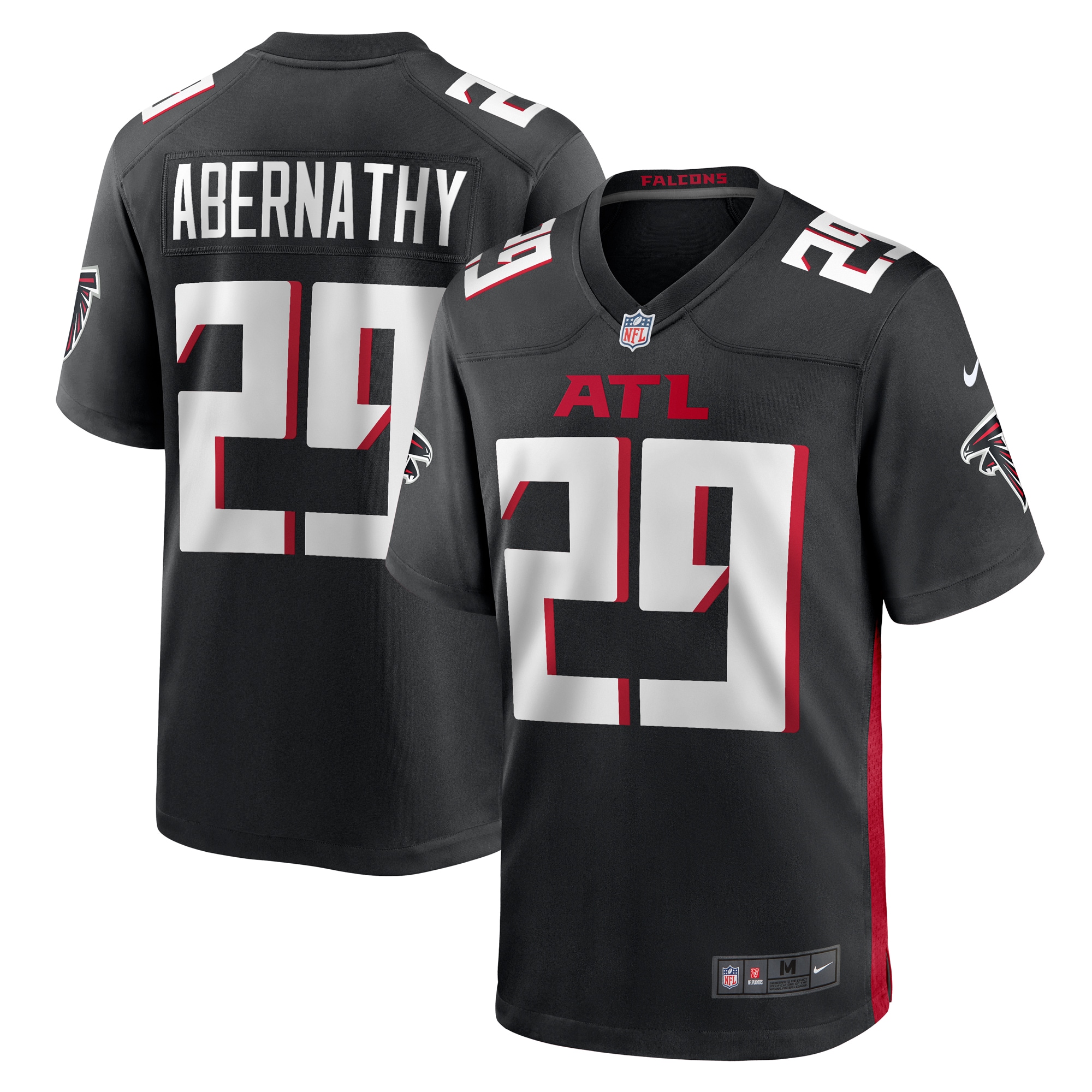 Micah Abernathy Atlanta Falcons Nike Team Game Jersey   Black