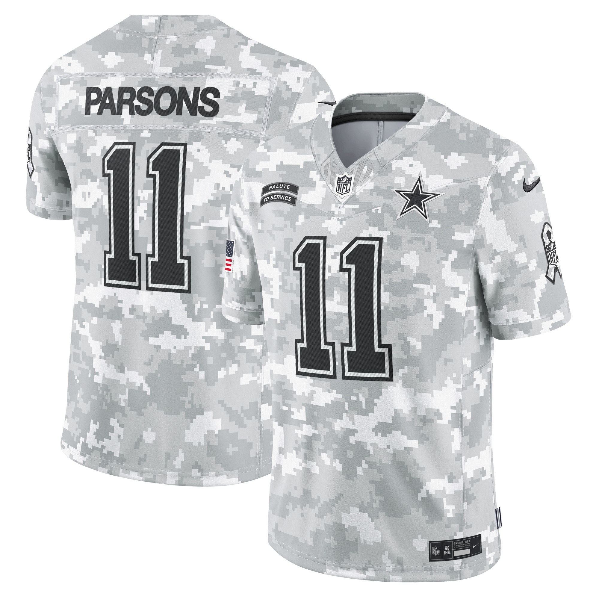 Micah Parsons Dallas Cowboys Nike 2024 Salute To Service Limited Jersey   Arctic Camo