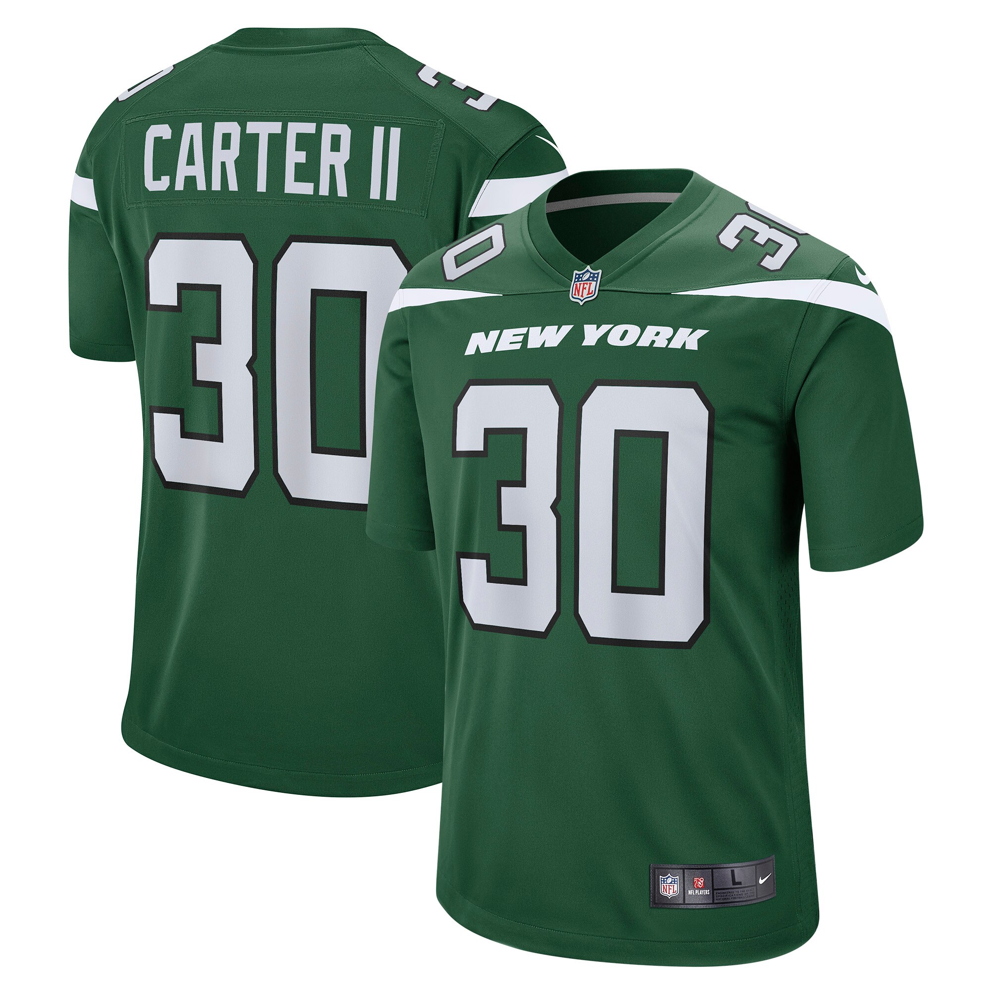 Michael Carter II New York Jets Nike Game Jersey   Gotham Green