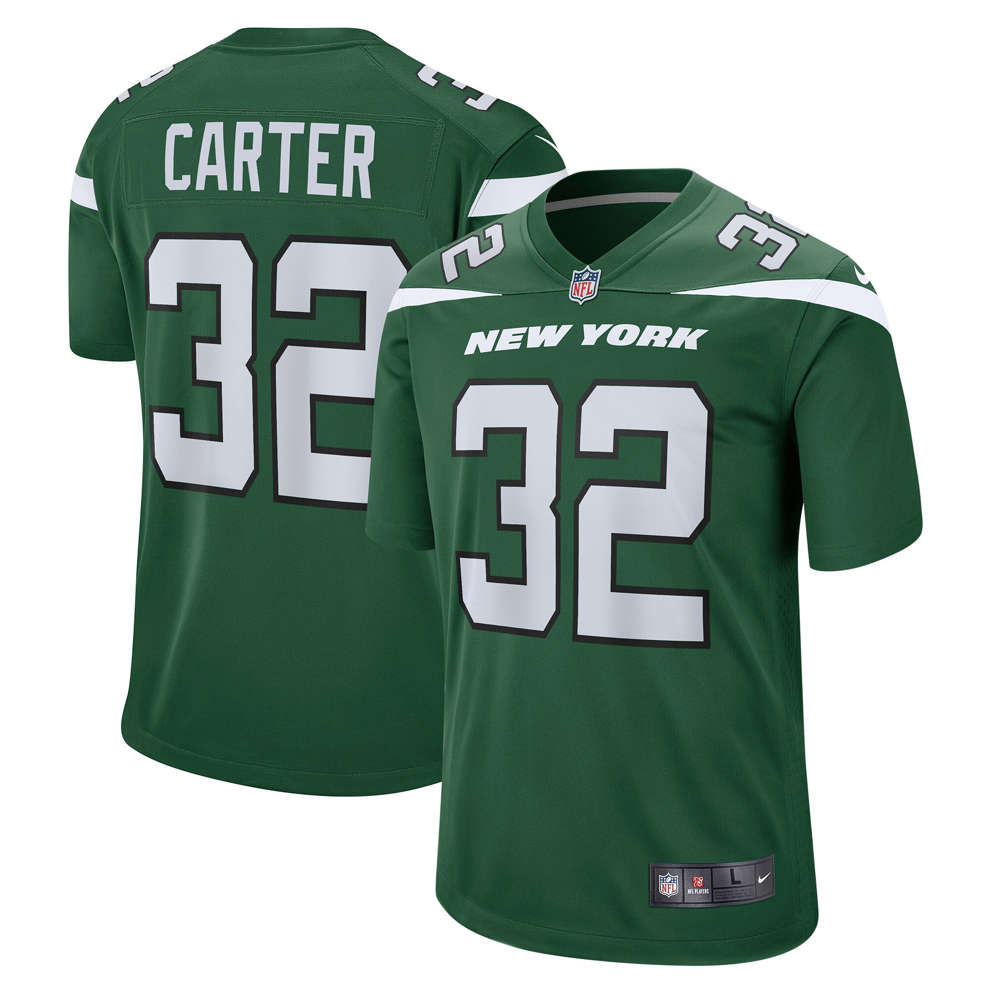 Michael Carter New York Jets Nike Game Jersey   Gotham Green