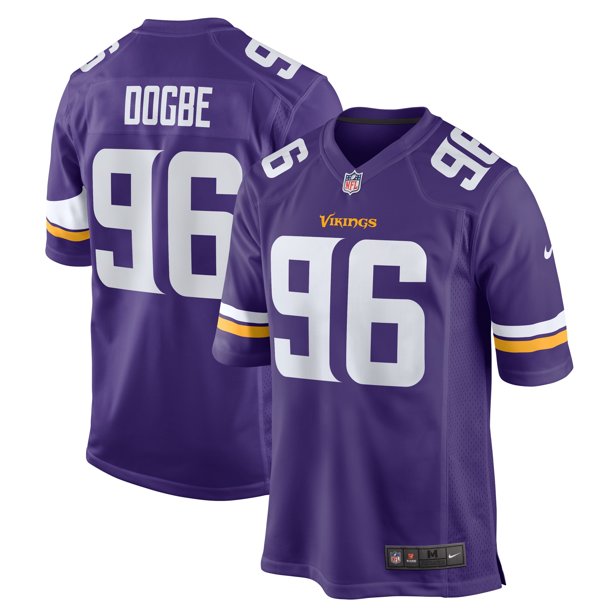 Michael Dogbe Minnesota Vikings Nike Team Game Jersey   Purple