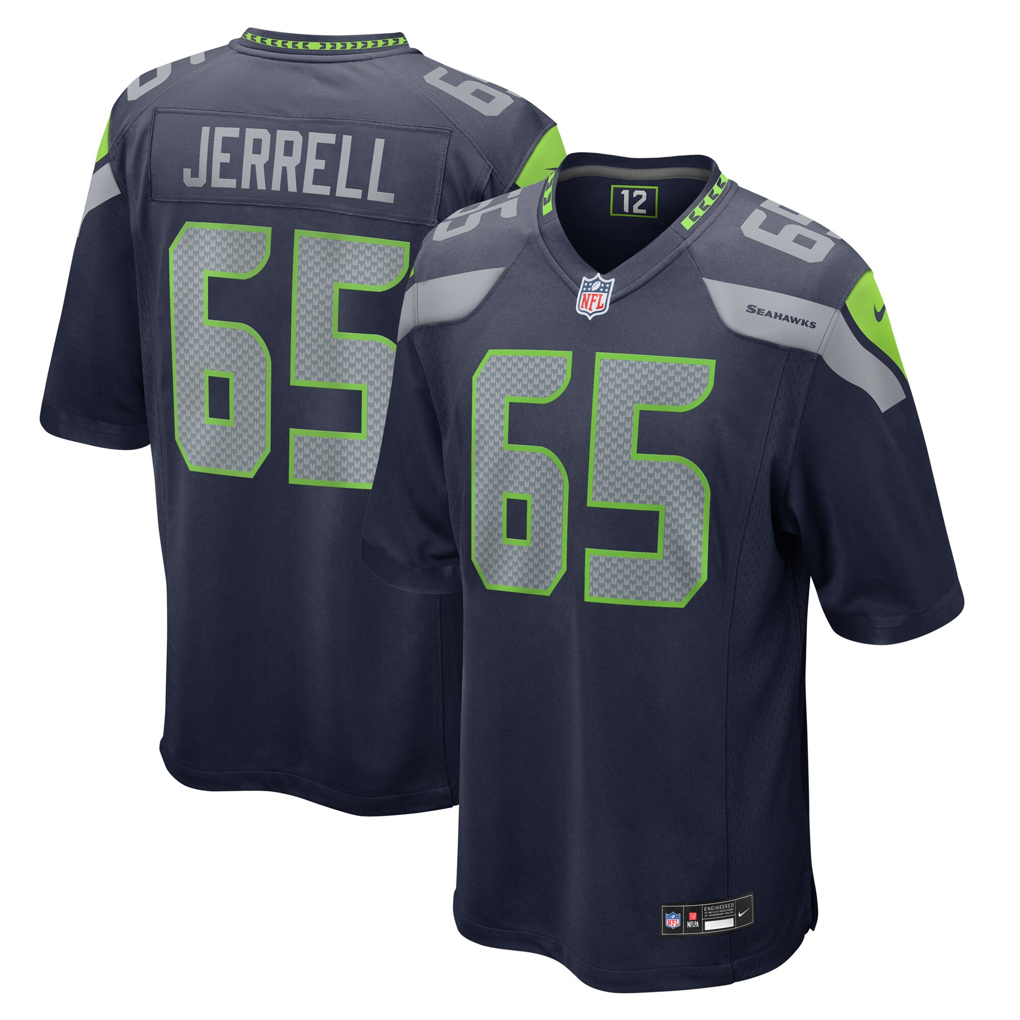 Michael Jerrell Seattle Seahawks Nike Game Jersey   College Navy