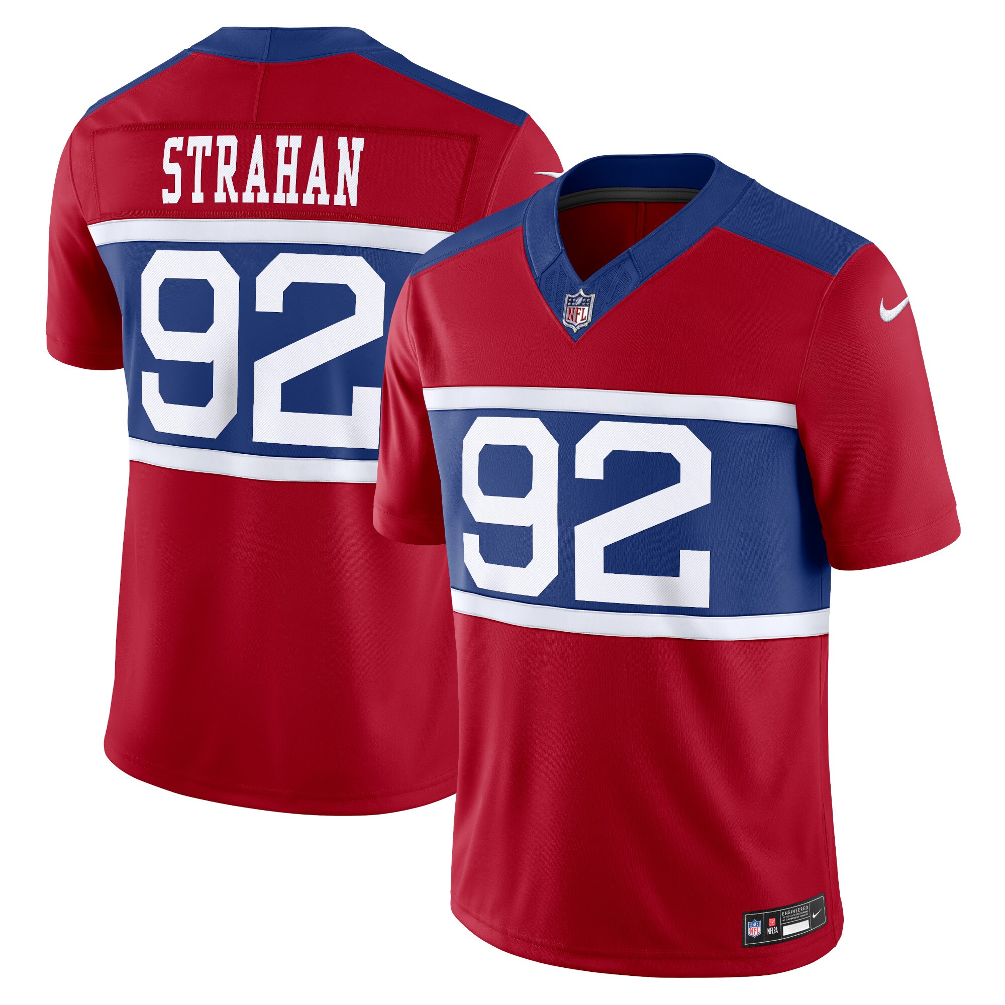 Michael Strahan New York Giants Nike Alternate Vapor FUSE Retired Player Limited Jersey   Century Red