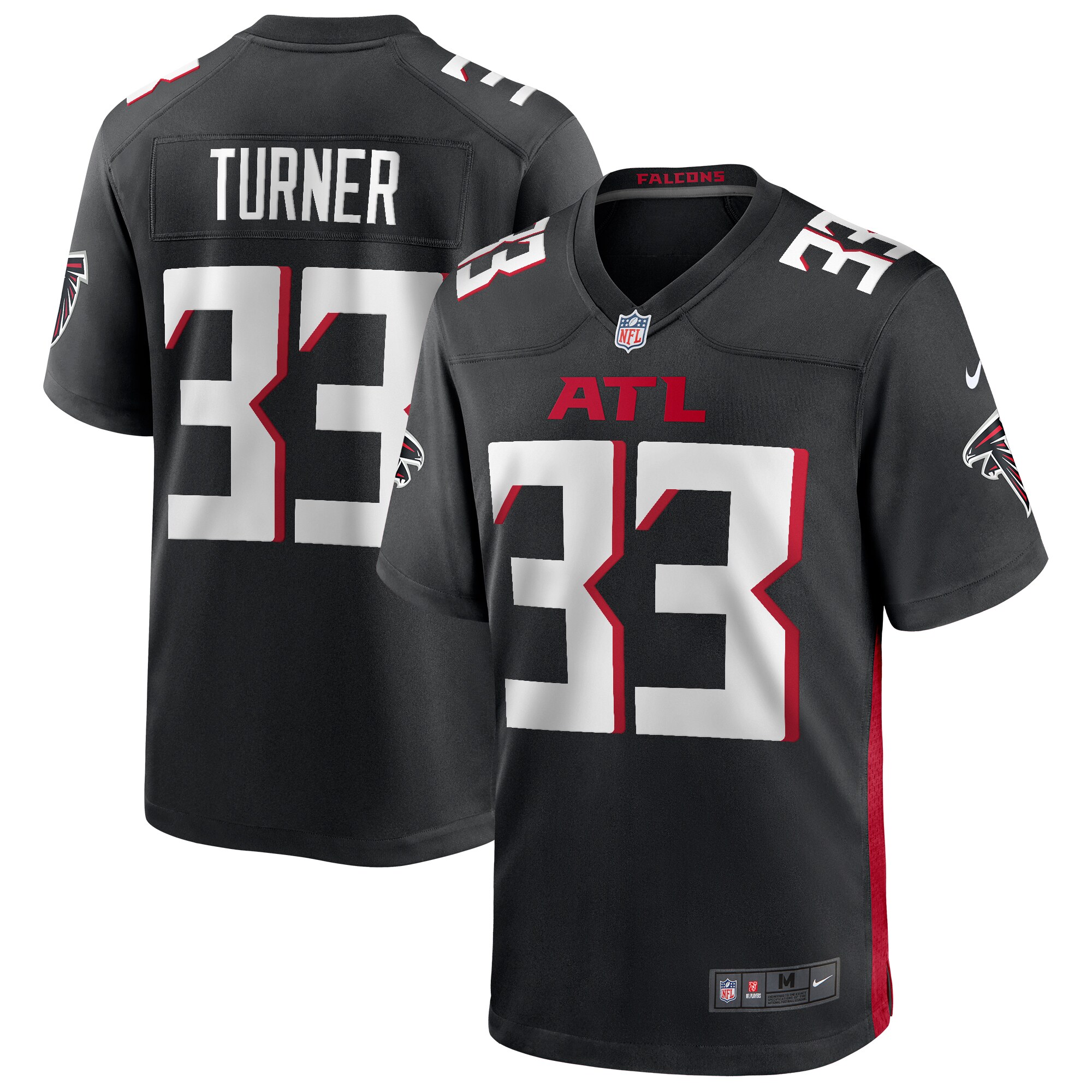 Michael Turner Atlanta Falcons Nike Game Retired Player Jersey   Black