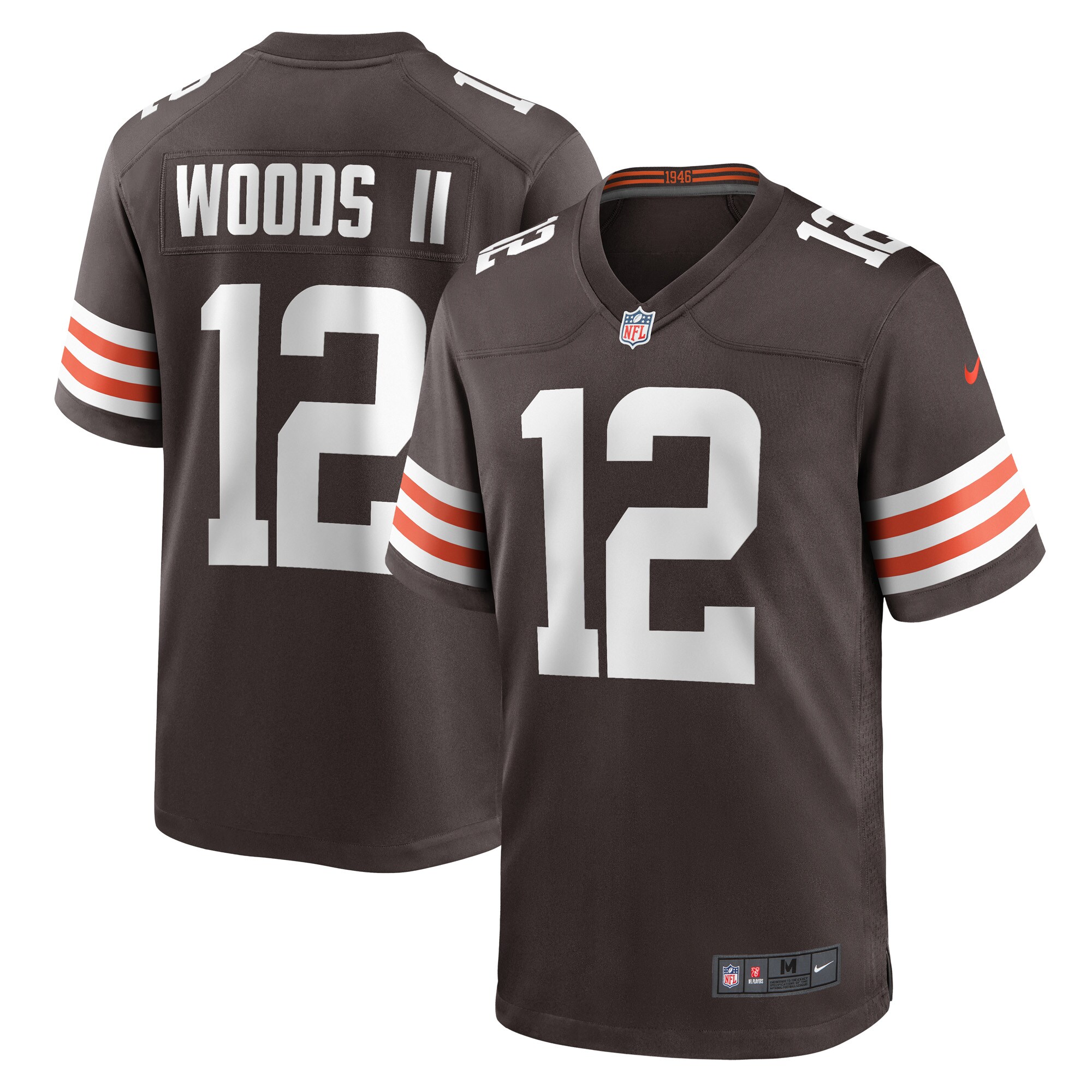 Michael Woods II Cleveland Browns Nike Game Player Jersey   Brown