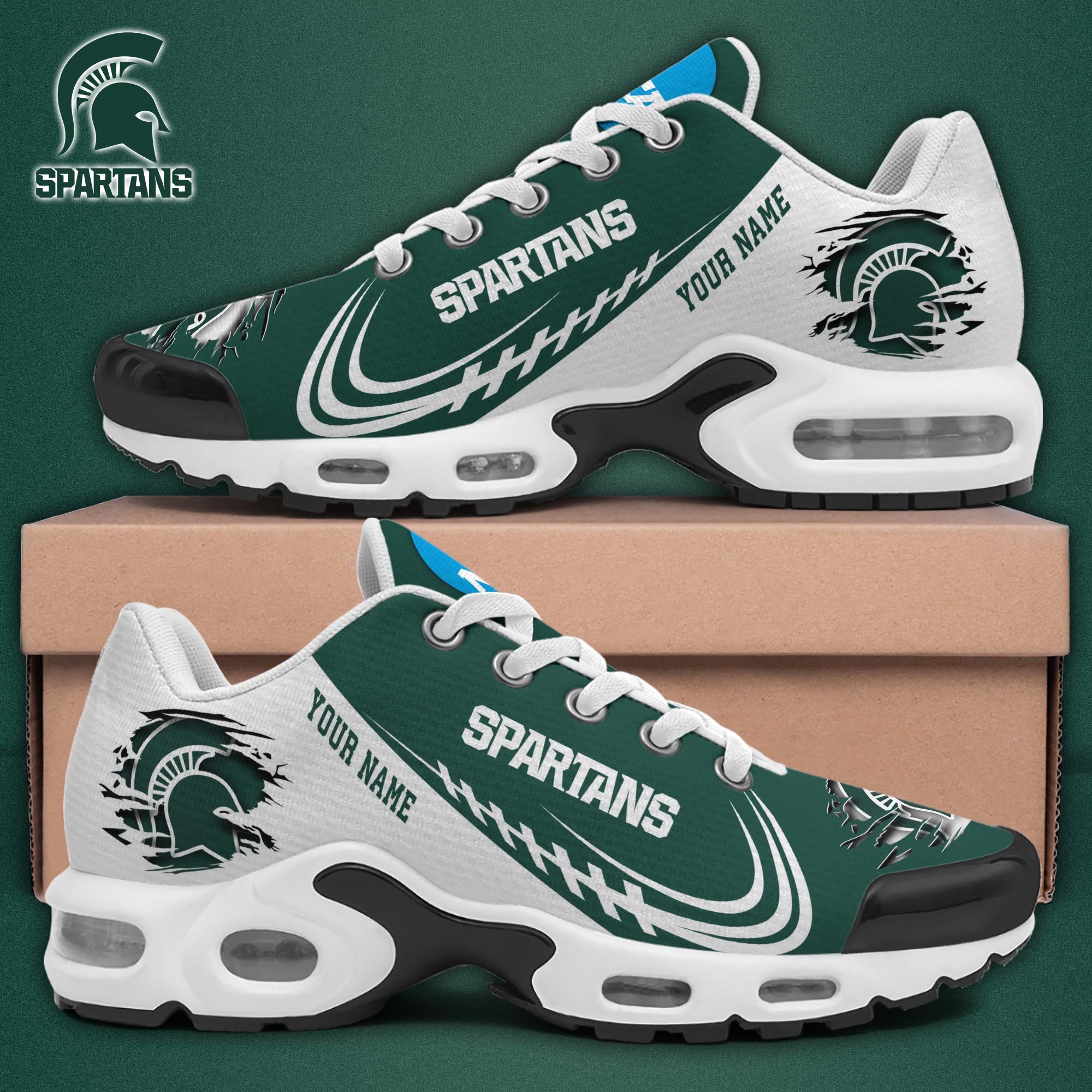Michigan State Spartans TN Shoes 2025 Version Custom Name, Sport Shoes For Fan, Fan Gifts
