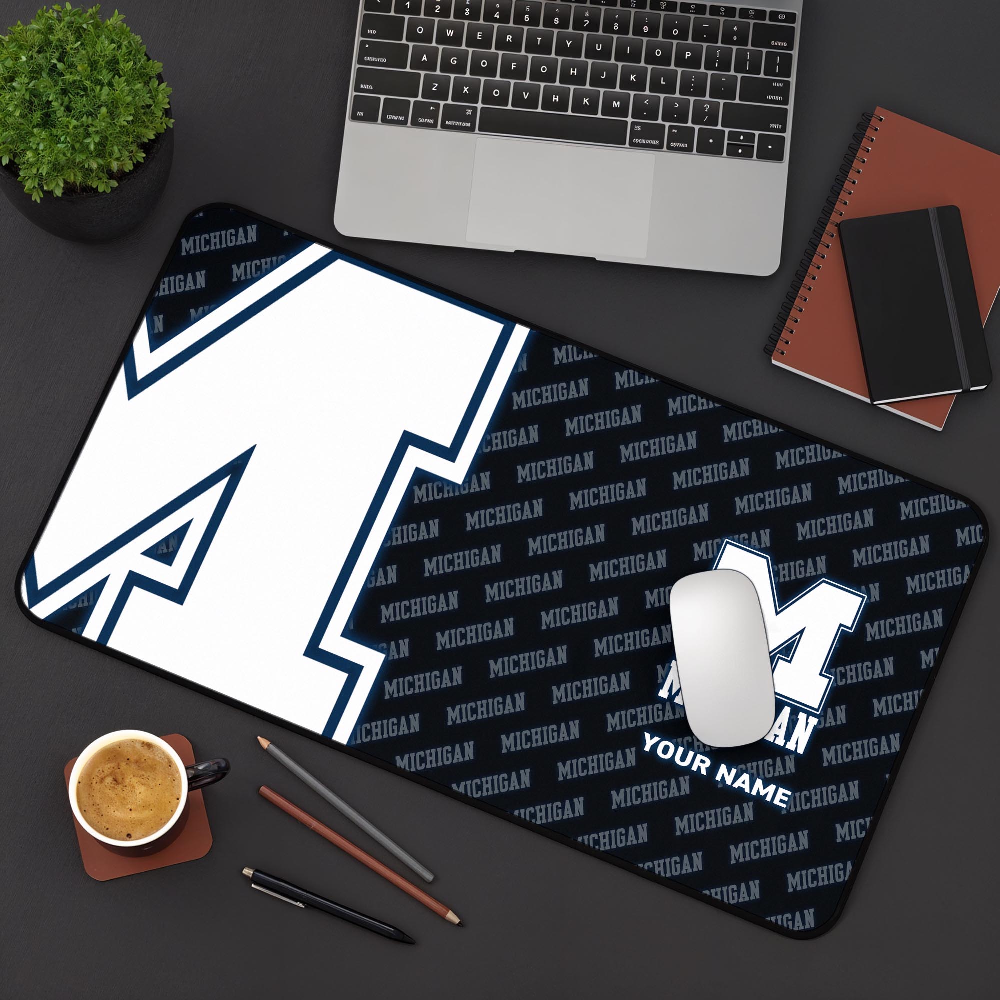 Michigan Wolverines 2025 Version Mouse Pad Custom Printed, Sport Team Mouse Pad, Sport Gift For Fans